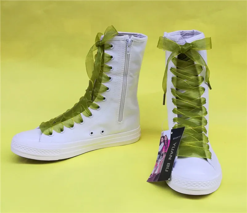 

2019 new casual shoes canvas shoes inner zipper rubber shoes middle tube women's shoes 004