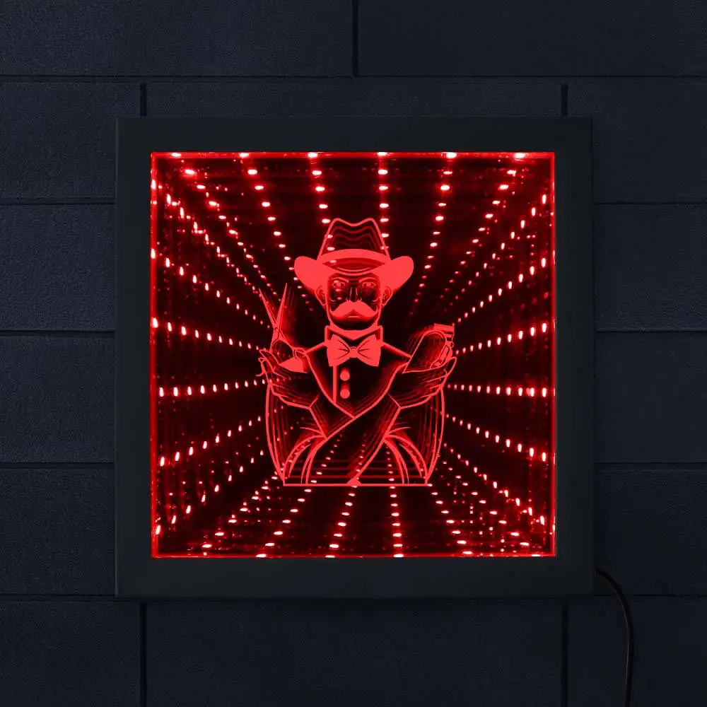 Парикмахерская декоративная ошеломляющая Оптическая иллюзия зеркальная рамка