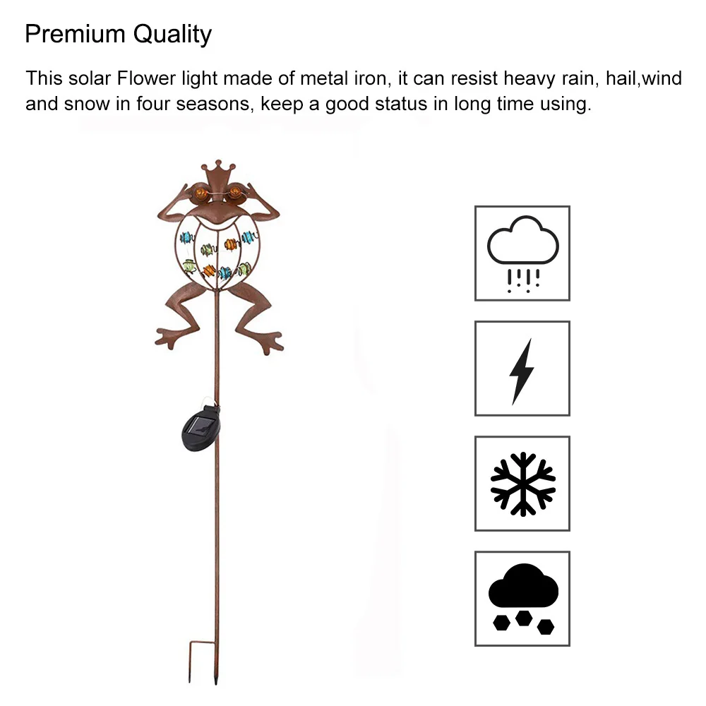 Железная Водонепроницаемая наземная лампа в форме лягушки ландшафтный