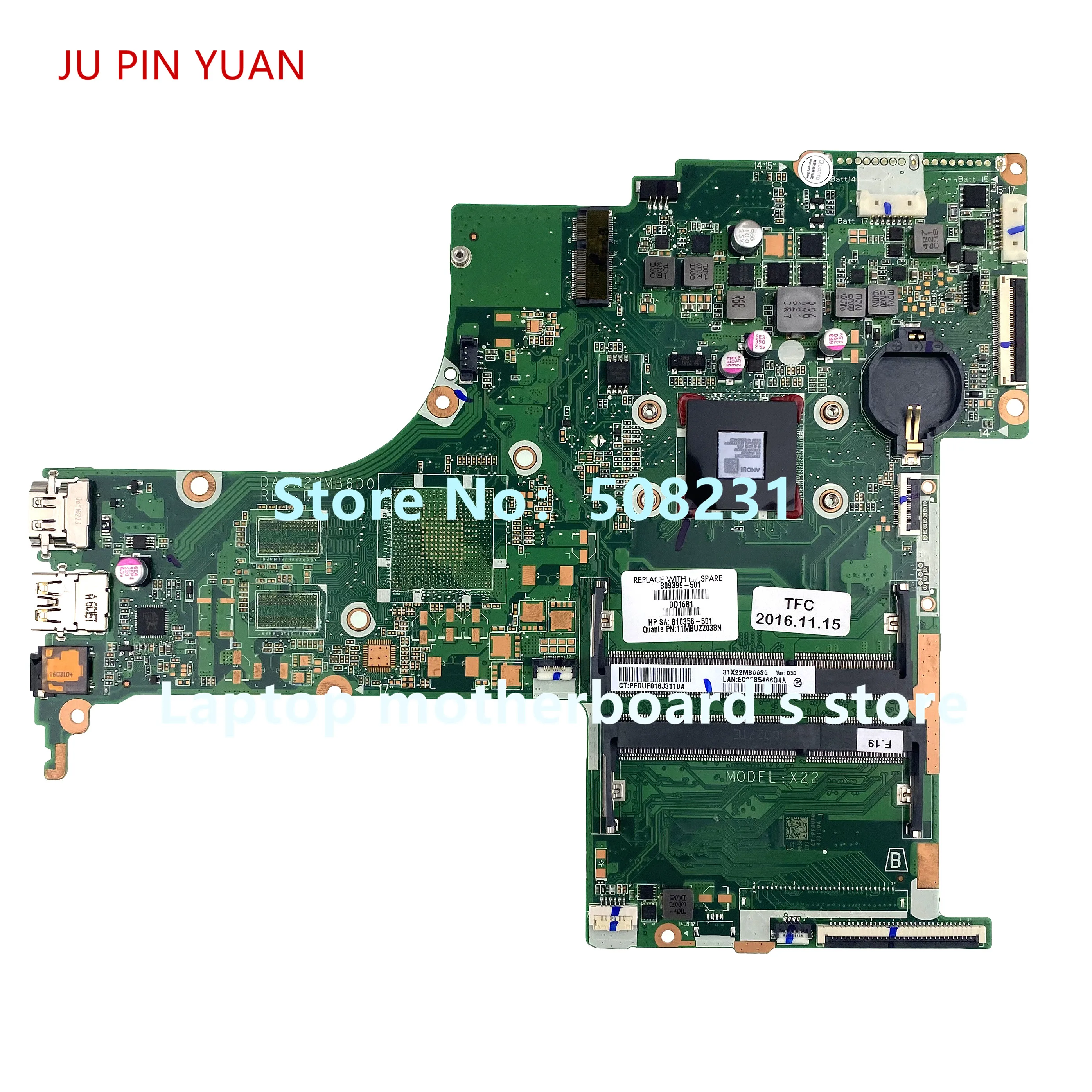 

Материнская плата для ноутбука HP Pavilion 17Z-G000 17-G 809399-601 809399-501 809399-001 DA0X22MB6D0 с фотографией