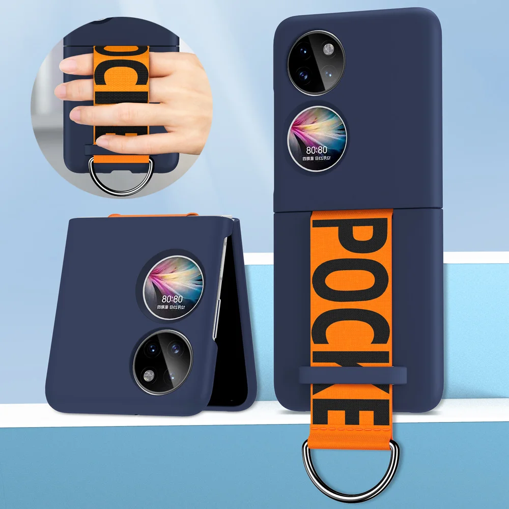 

Чехол на запястье для телефона Huawei P50, Карманный чехол с кольцом-держателем, ударопрочный матовый чехол для P50, карманная задняя крышка