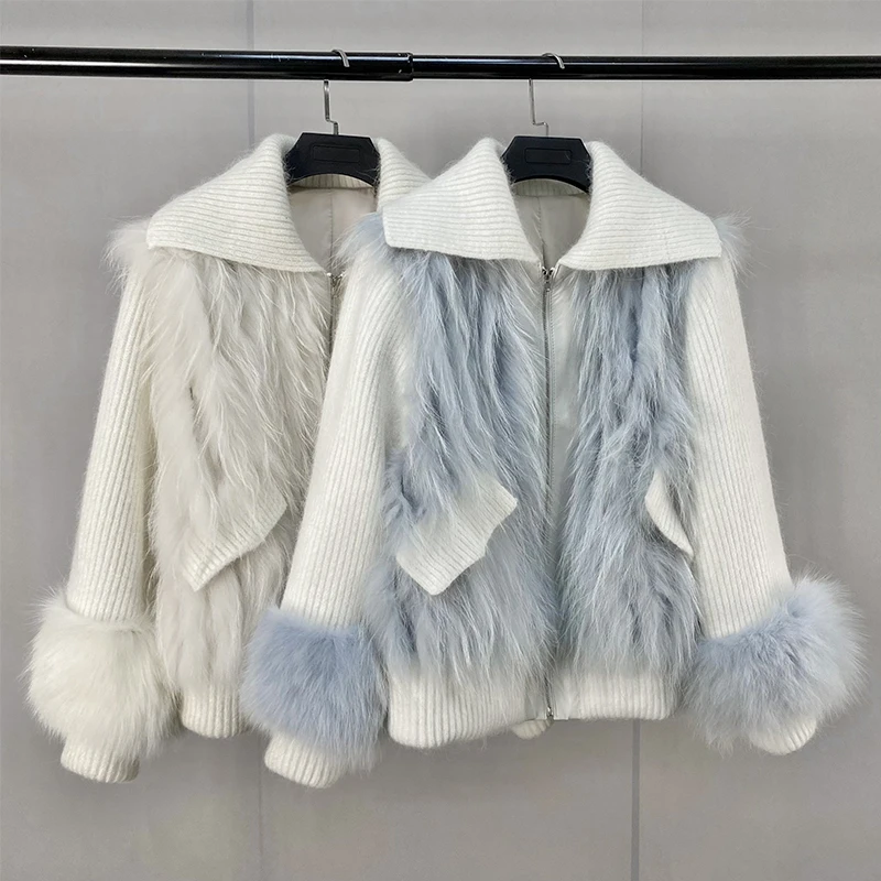 

Женская шуба из лисьего меха, Роскошная Шуба из натурального меха, верхняя одежда для осени и зимы