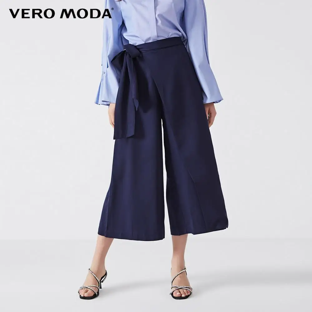 Женские широкие брюки до середины икры в стиле минимализм Vero Moda | 31926J528|Брюки|