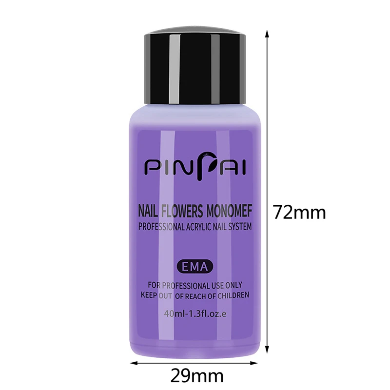 1pc 40ml Acrylic Liquid Monomer Crystal Nail Art Extension Carving Non-Yellowing For Powder Dust Nails | Красота и здоровье