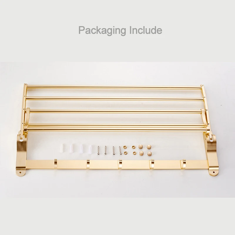 Держатель для полотенец в ванную комнату алюминиевая вешалка цвета розового