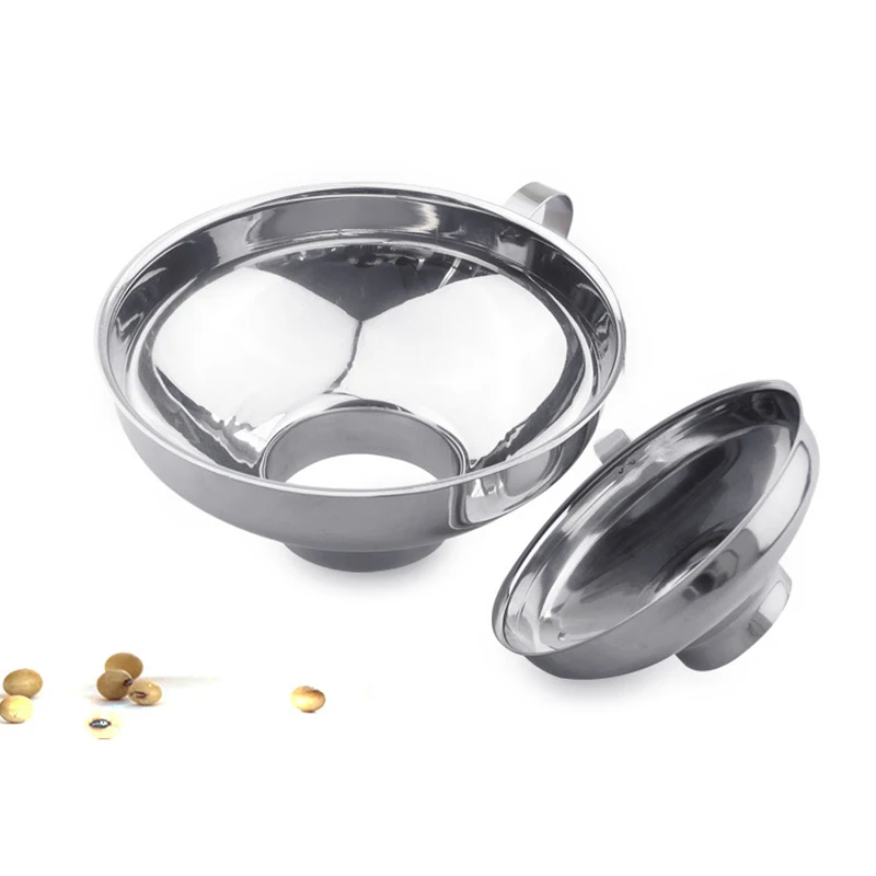 

Newly Stainless Steel Wide Mouth Funnel for Beans Jam Food Powder Kitchen Gadgets FIF66