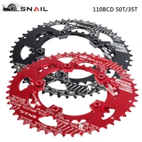 snaiil chainring 110bcd narrow wide 9 11 speed road bicycle double oval chain ring bike parts 50t35t