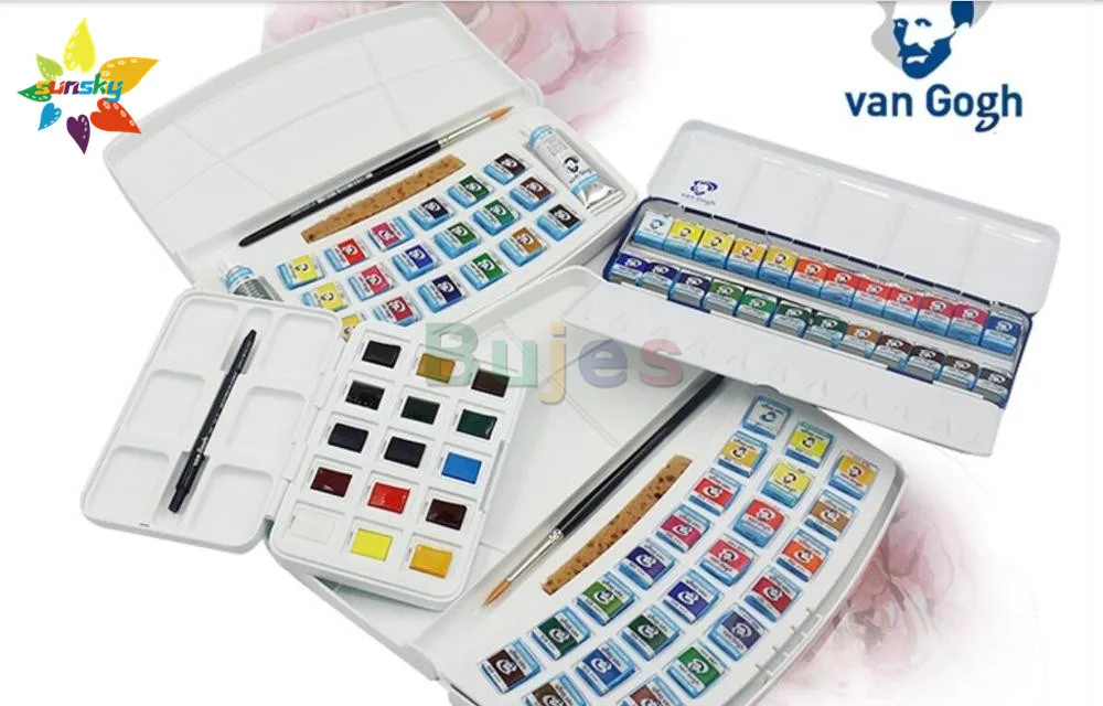 Оригинальный акварельный пигмент Ван Гога 12 24 48 профессиональная однотонная
