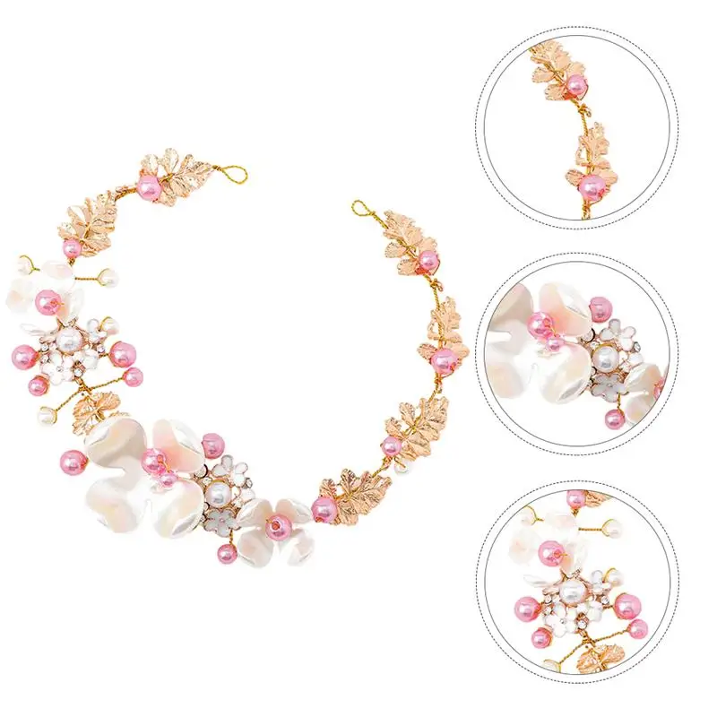 

1pc Girl Pearl Hair Hoop Decor Delicate Pearl Hair Hoop Hairband for Performance Wedding Daily Dress Decor