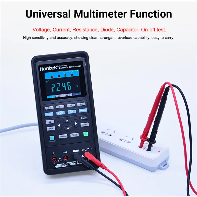 Цифровой осциллограф Hantek 3 в 1 + генератор сигналов мультиметр портативный USB 2