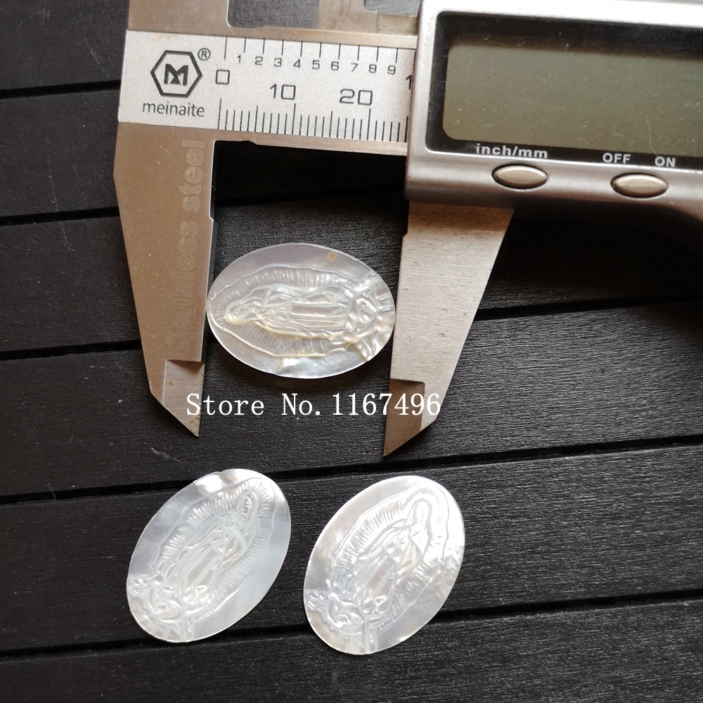 20 шт./лот 18x25mm натуральный Овальный Девы Марии Гваделупской перламутр Гваделупа из перламутровых раковин Швабра для самостоятельного изготовления ювелирных украшений