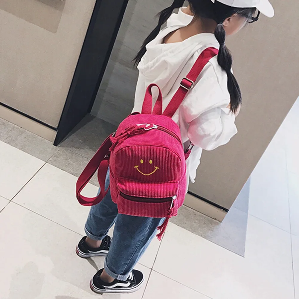 Женский вельветовый рюкзак Aelicy милый однотонный маленький для девочек