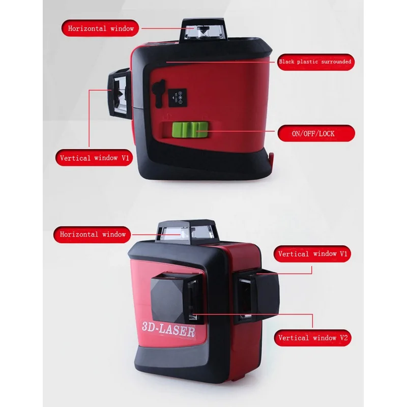 Лазерный уровень 12 линий самовыравнивающийся горизонтальный и