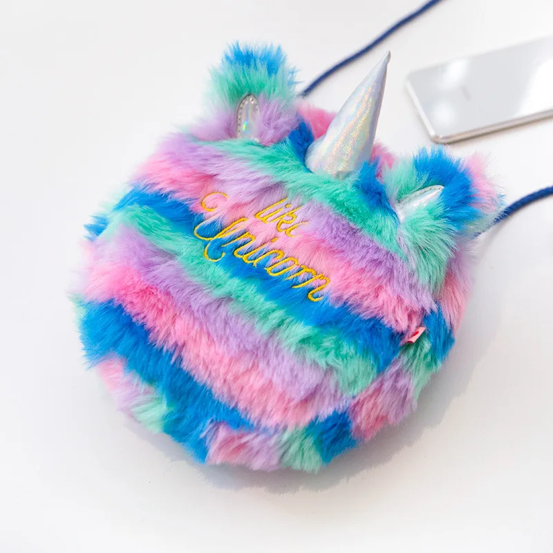 Плюшевый школьный чехол карандаш с милым единорогом пенал Картрайт каваи