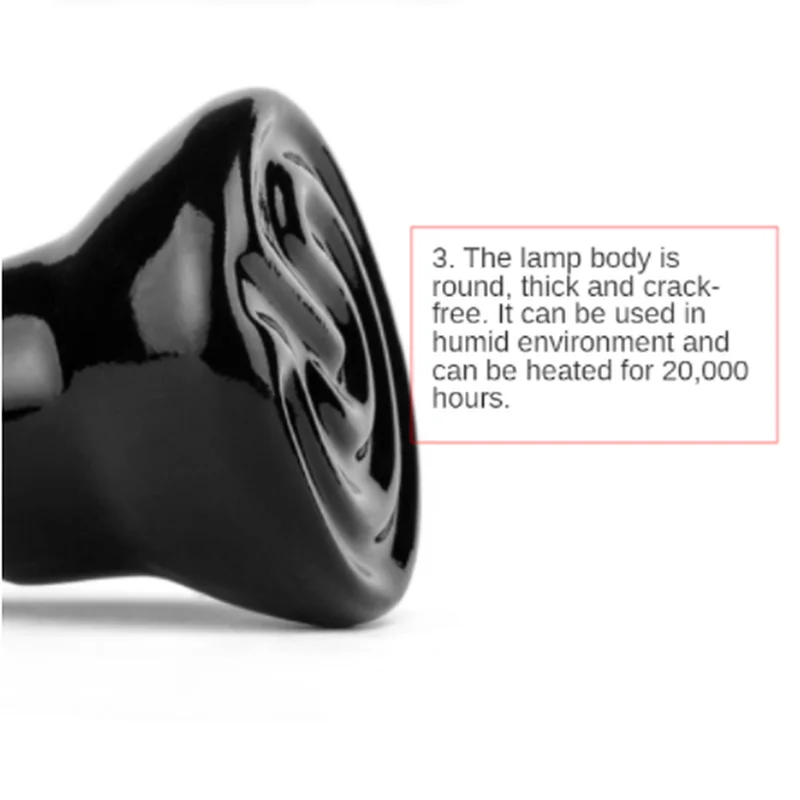 Новые Pet нагревательная лампа черный Инфракрасный Керамика излучатель тепловая