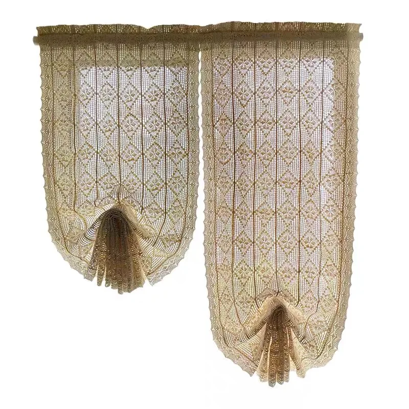 Шторы в американском стиле ручной работы с хлопковой нитью вязаные крючком