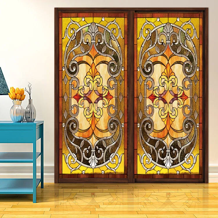 Индивидуальная Электростатическая матовая витражная плёнка на стекла окна