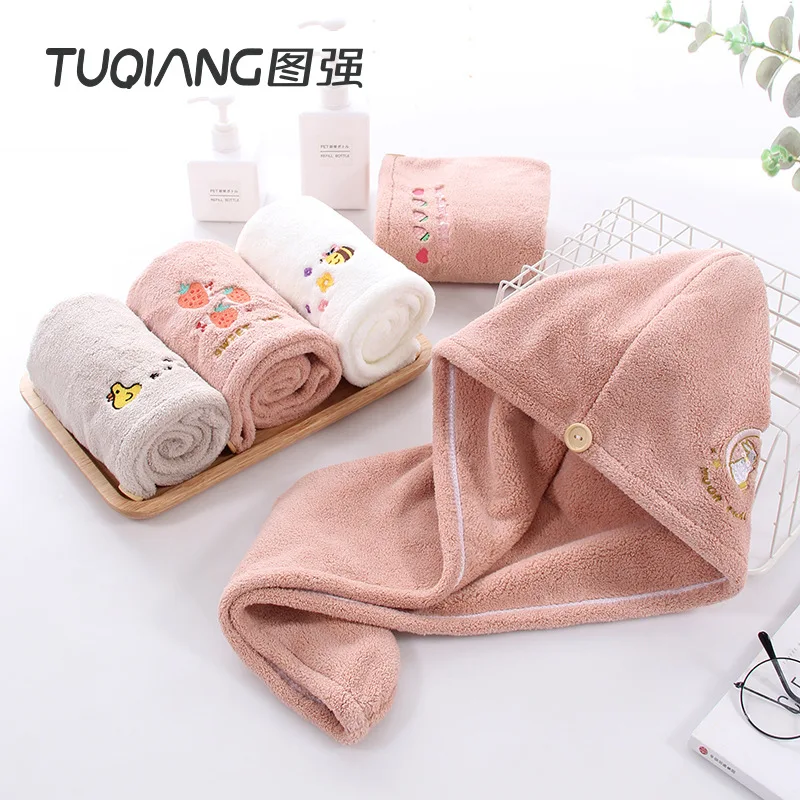 Женское полотенце для сушки волос Tuqiang поглощающее быстросохнущее головной убор