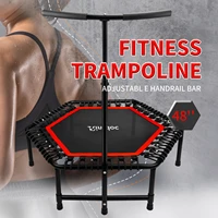 4048 fitness trampoline flexible step board stand up intense butt and leg muscle training height adjustable handle workout