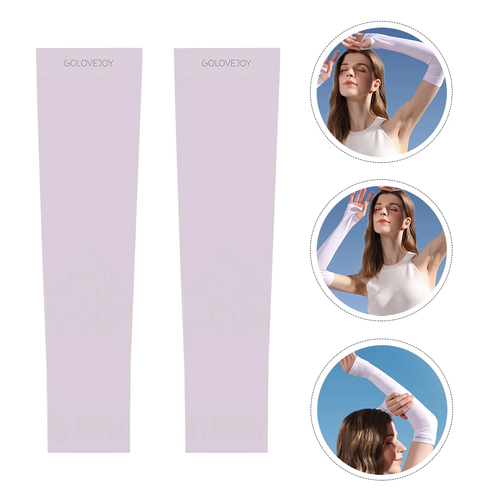 

1 Pair UV Sun Protection Sleeves Cooling Ice Silk Sleeves Riding Cycling Cuffes