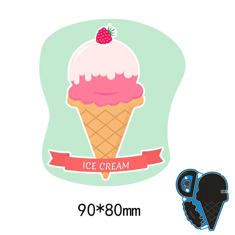 

Metal steel frames Cutting Dies creative Ice cream DIY Scrapbooking Photo Album Embossing paper Cards 80*90mm