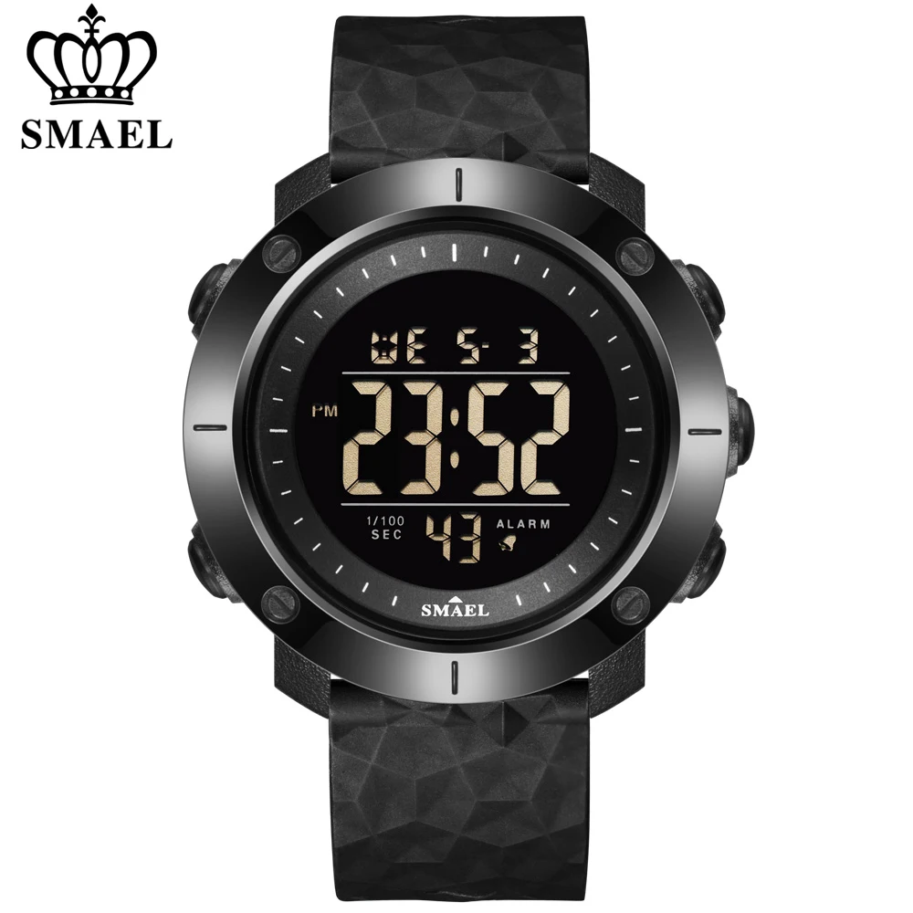 Цифровые часы SMAEL мужские спортивные с будильником Водонепроницаемые