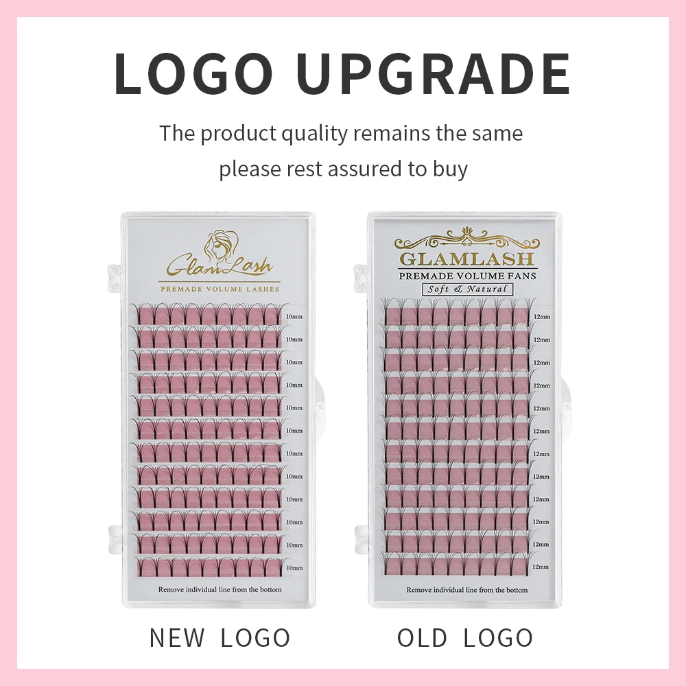 GLAMLASH 20 штук оптовая продажа ресниц 2D-6D с длинным стержнем готовые русские