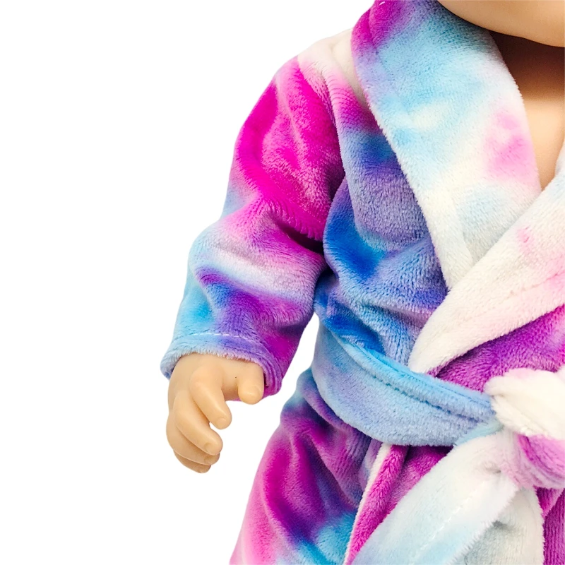 

Fit 17 inch Baby New Born 43cm Doll Clothes Accessories Colorful Suspender Pajama Suit For Baby Festival Birthday Gift