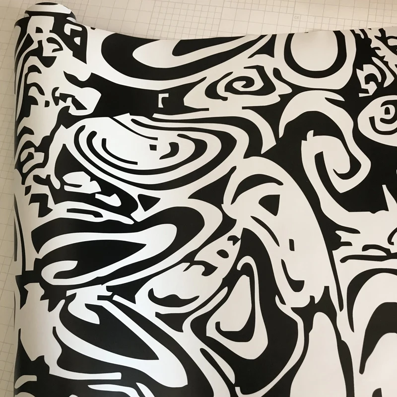 

10/20/30/40/50x152CM Black White Camouflage Vinyl Film Camo Car Wrap Foil With Air Release Motorbike Scooter Car Sticker Decal