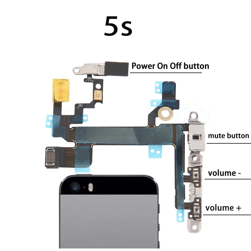 1 шт. новый мощность гибкий кабель для iPhone 5 5s 6 6s plus SE вкл/выкл и кнопкой