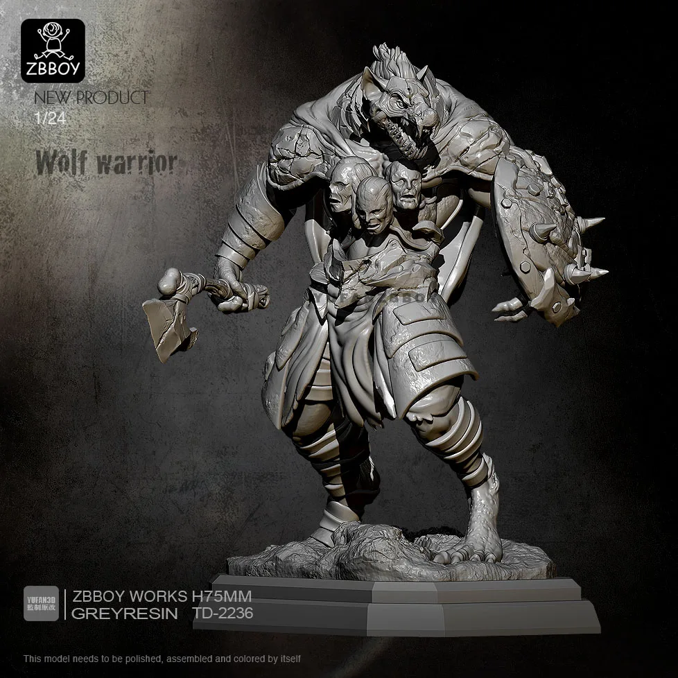 

75mm Resin Model Kits Sirius Warrior Self-assembled TD-2236