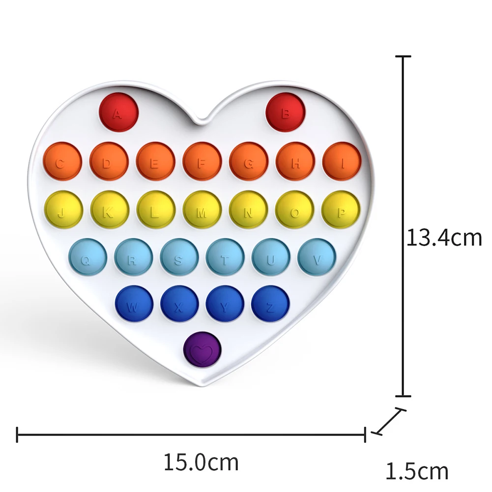 

Push Bubble Sensory Toys Rainbow Push It Bubble Antistress Toys Children Adult Silicone Decompression Toy