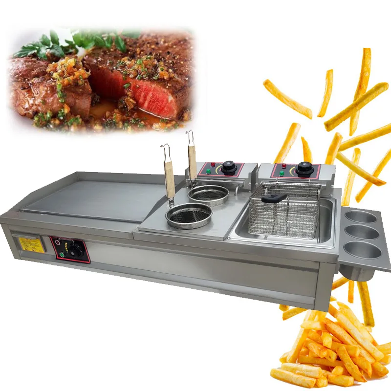 electric griddle frying machine multifunctional teppanyaki grill squid making machine deep fryer free global shipping