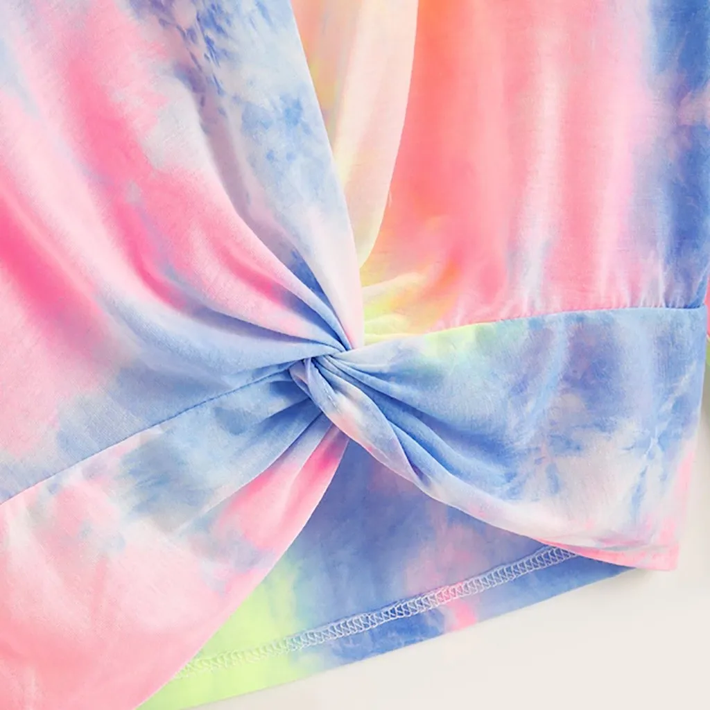 Женские Градиент контрастного Цвет Толстовка с принтом топ длинными рукавами