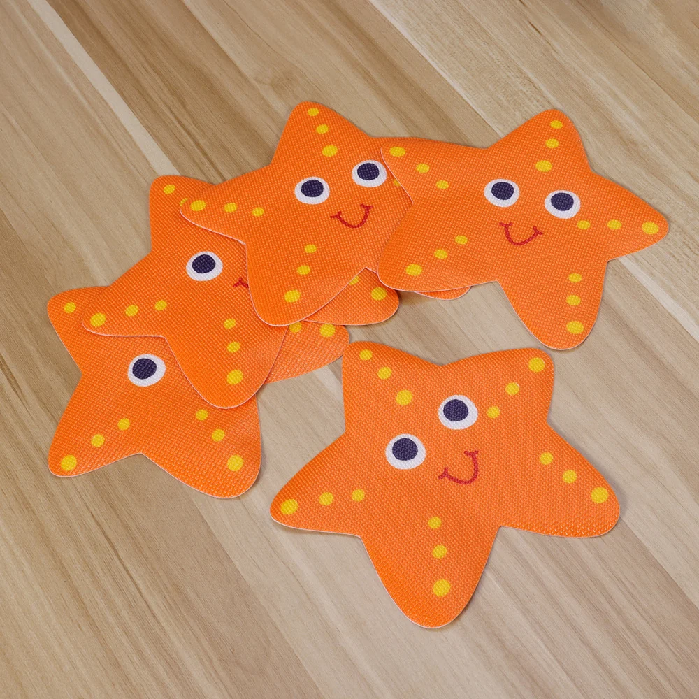 

5x Bath Tub Non Safety Treads Sticker Bathroom Applique Decal (Orange)