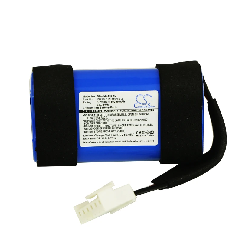 

Cameron Sino 1INR19/66-3 ID998 SUN-INTE-118 Battery for JBL Charge 4 Charge 4J JBLCHARGE4BLUAM Charge 4BLK 10200mAh