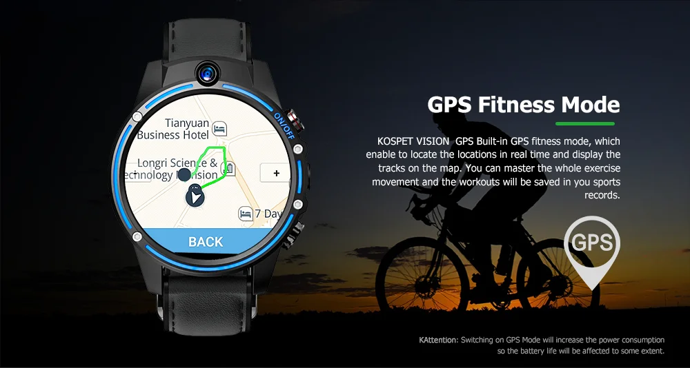 Смарт часы KOSPET Vision мужские 3 + 32 ГБ 2 камеры Bluetooth Android 7 1 GPS Wi Fi 4G Bluetooth|Смарт-часы| |