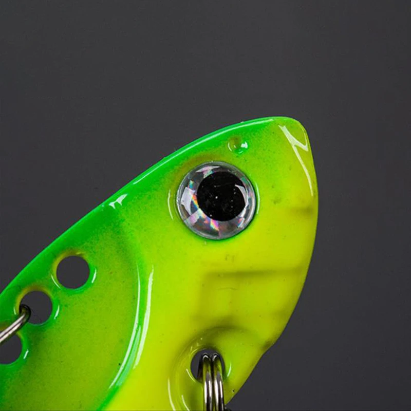 Приманка Вибрирующая металлическая 7/9/12 г с трехмерными глазами