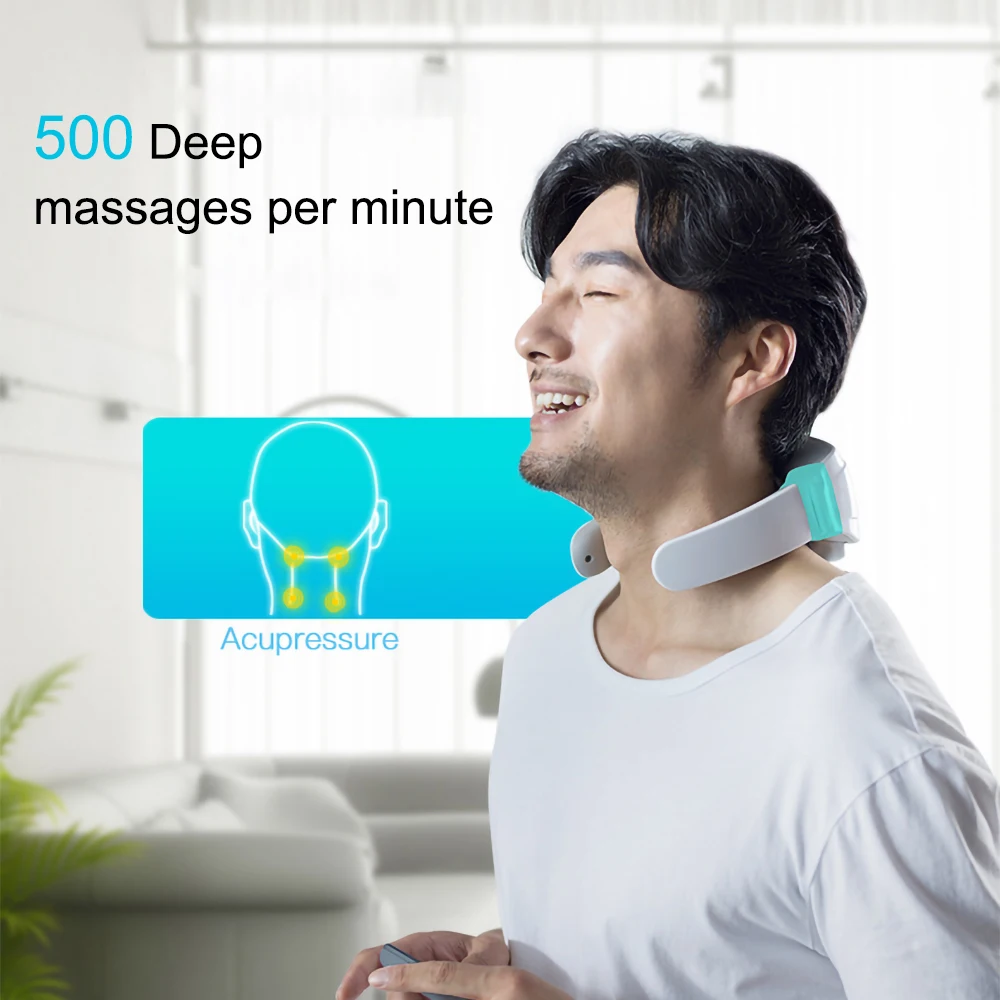 Электрическая Акупунктура пульса массажер для шеи забота о здоровье шейный