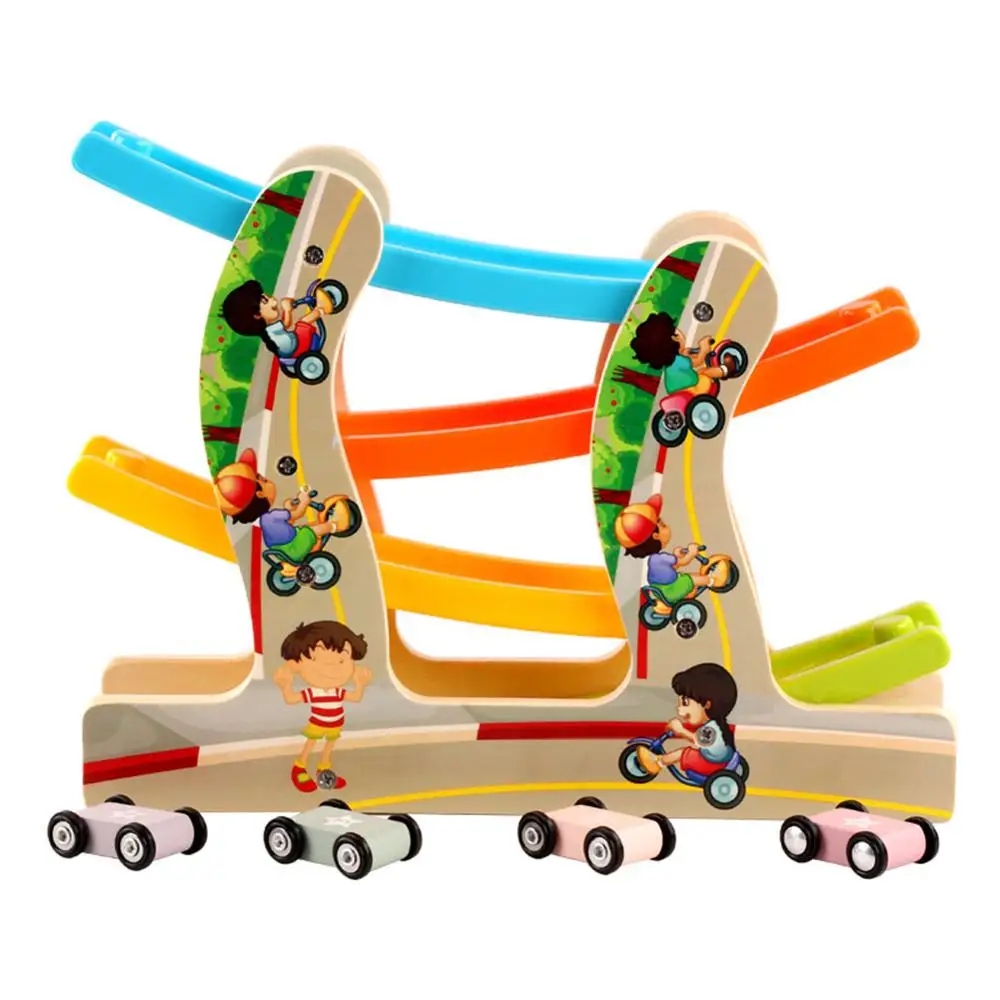 Baby Math Toy Montessori Educational Toy Creative Colorful Abacus with 4 Toy Cars Teaching Learning Toy Abacus Slippery Car Math - Цвет: Зеленый