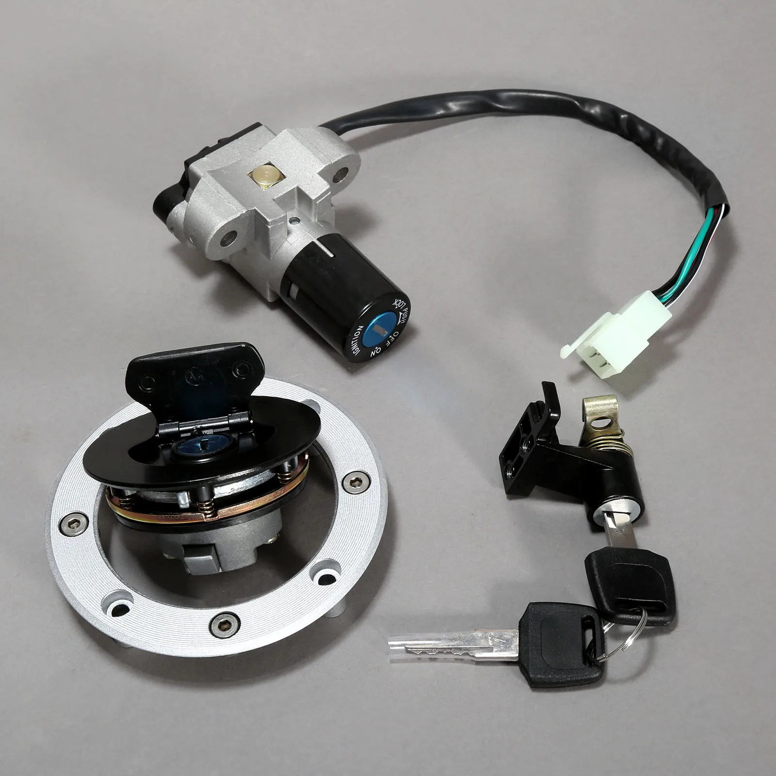 Motorcycle Ignition Switch Kit Assembly Fuel Gas Cap Tank Cover Seat Lock Key Set For Suzuki GSF250 GSF400 GSX750 GS500 | Автомобили и