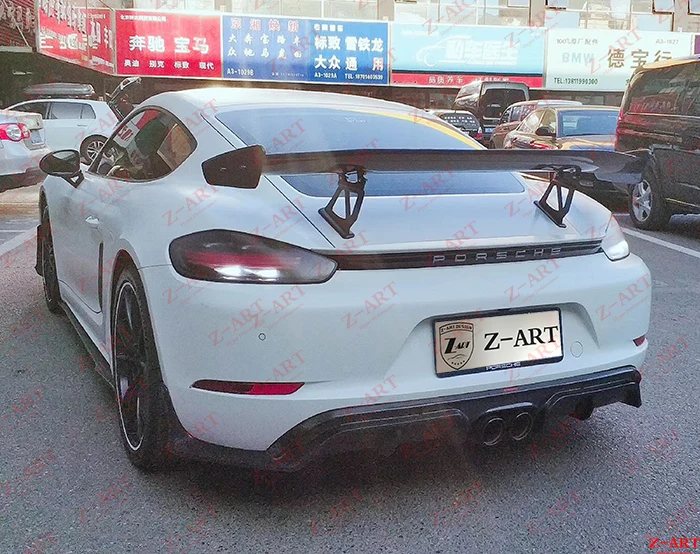 Z-ART GT заднее крыло для Porsche Boxster Cayman718 задний спойлер из углеродного волокна 718 |