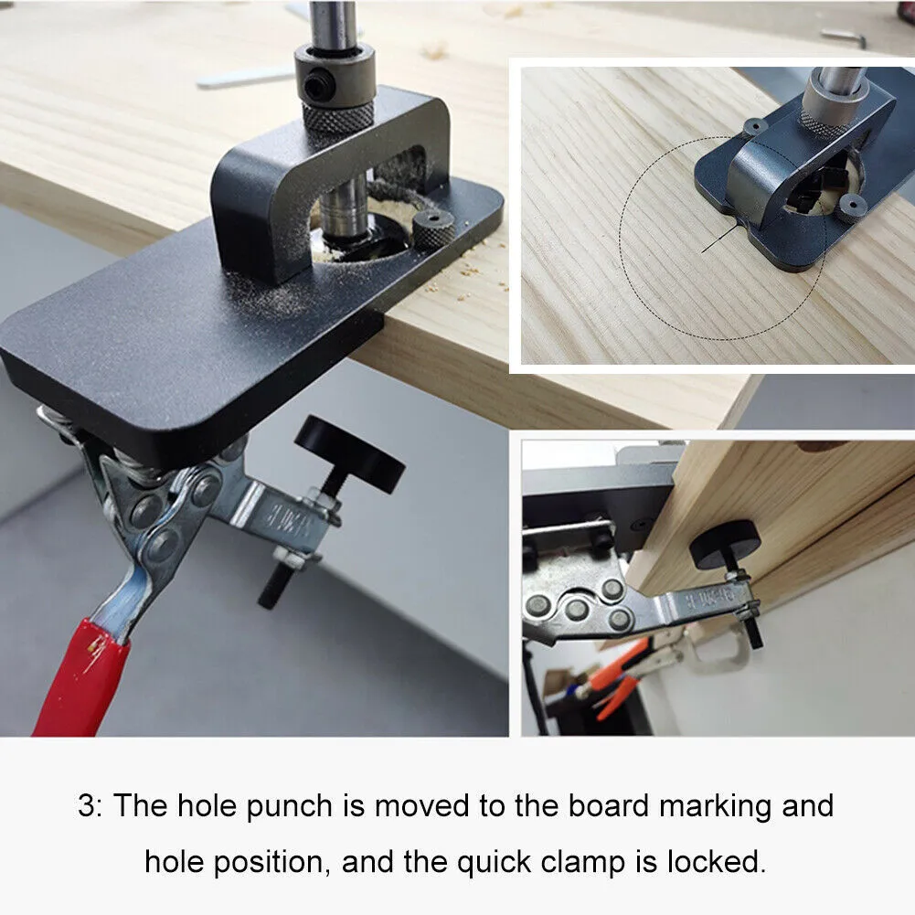 

35mm Woodworking Jig Door Hinge Hole Opener Guide Locator Wood Punch Drilling Hinge Punching Locator Inner Hexagon Wrench