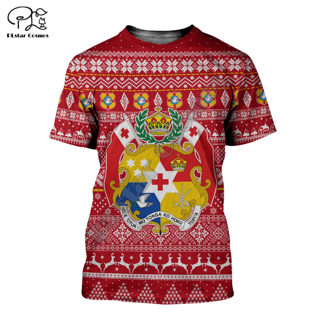 

PLstar Cosmos Tonga National Flag Emblem Culture 3D Printed Summer T-Shirts Short-Sleeve Tee Men/Women Casual Streetwear T24