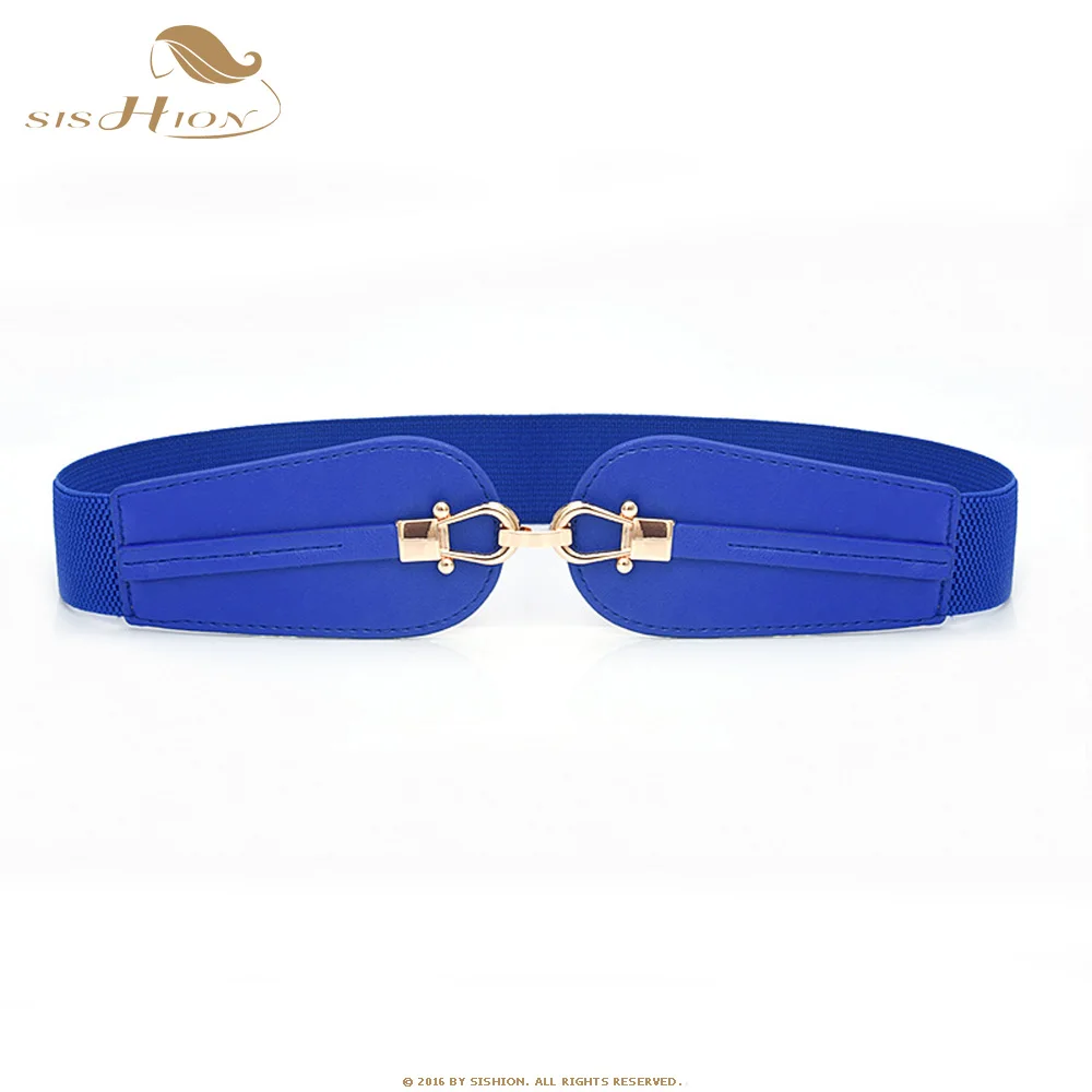 SISHION винтажный эластичный пояс Cummerbund QY0361 женский ремень черный широкий Черный