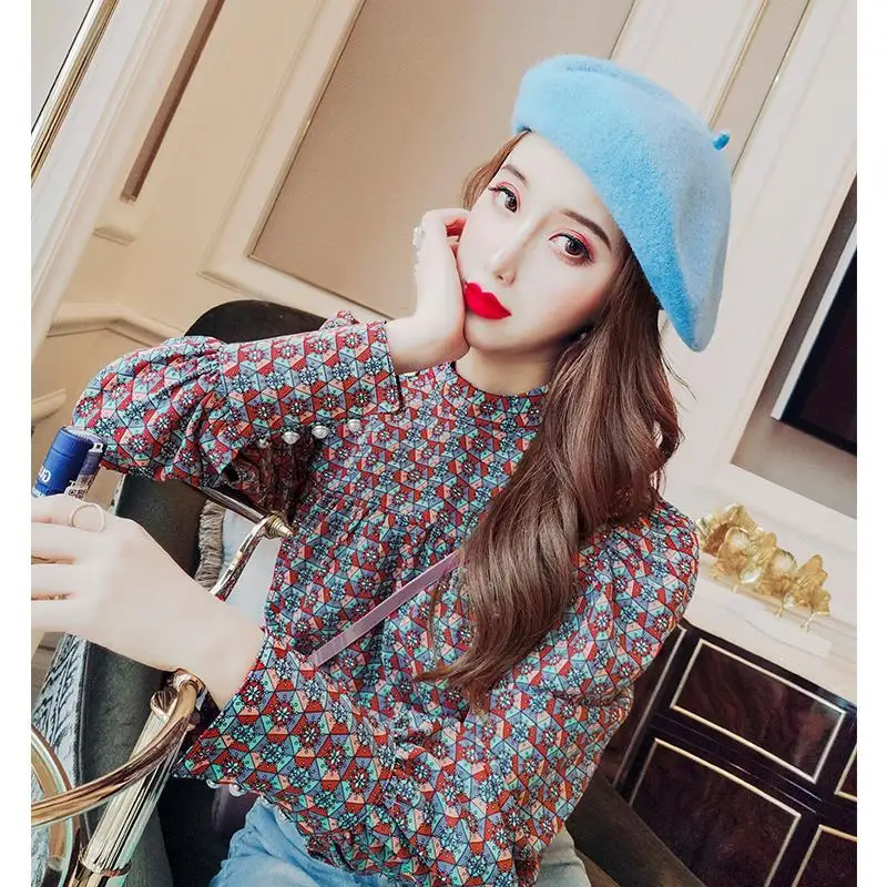 2020 new autumn winter women fashion casual chiffon shirt women blouse Vq7