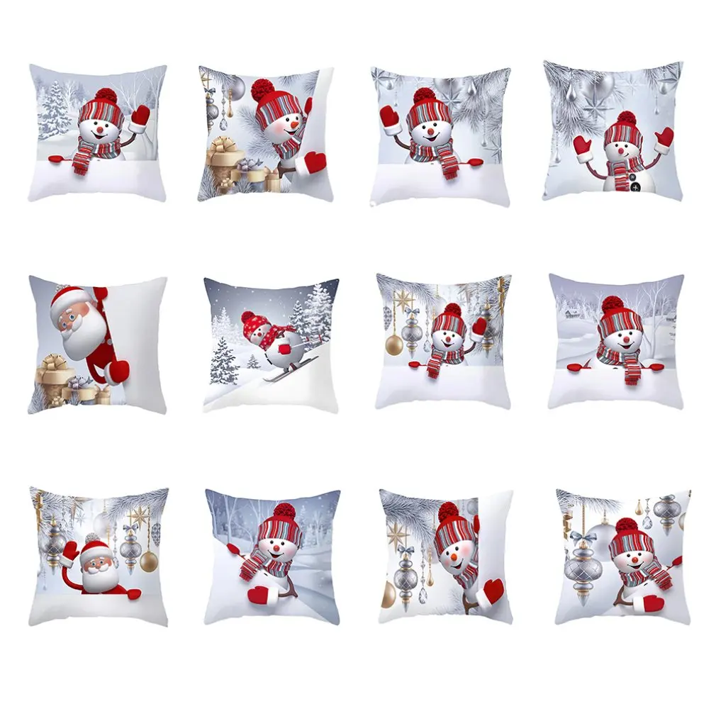 1 шт. 2020 Подушка Чехол Санта Клаус принт старика диван кровать наволочка для