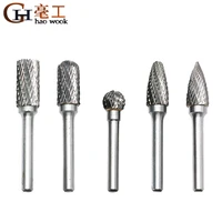 5pcsset head 6x10mm cnc tool grinders accessories tungsten carbide rotary file woodworking milling cutter polishing