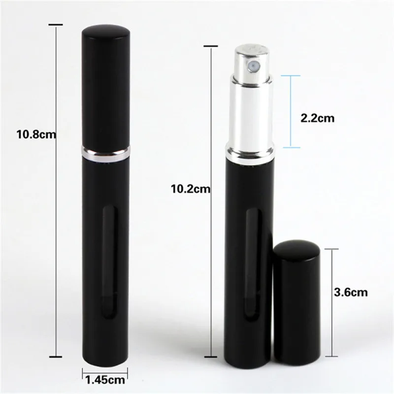 5 мл Пустые алюминиевые многоразовые мини флаконы портативные дорожные для духов