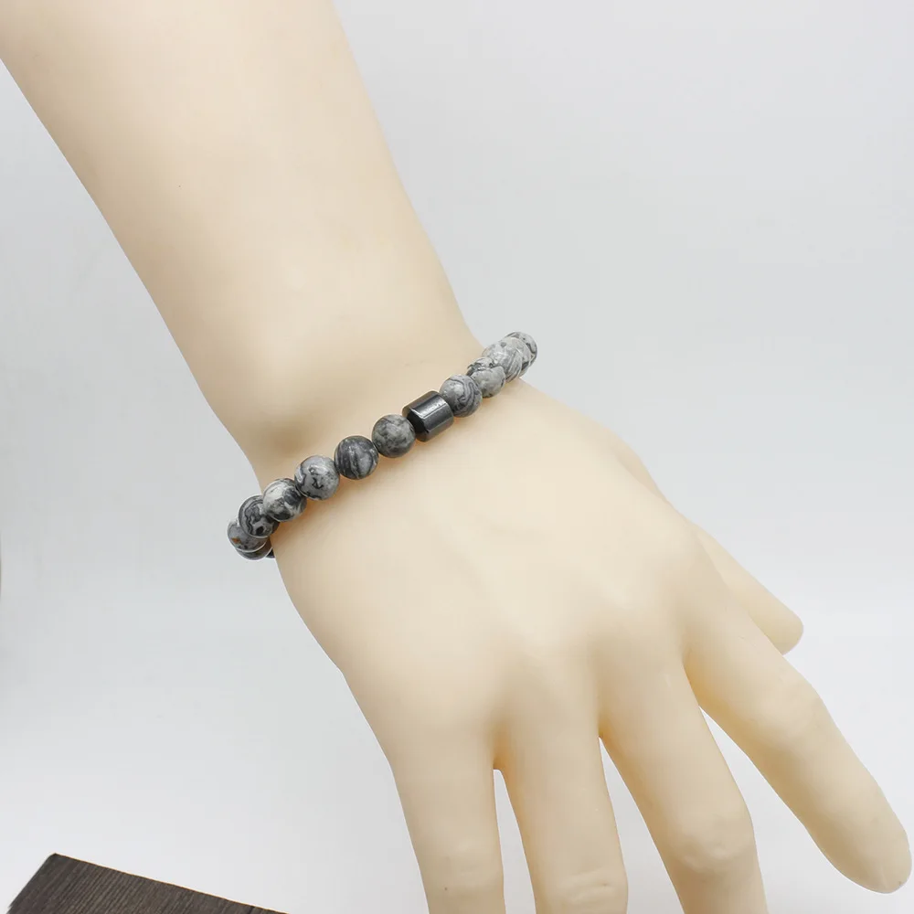 Новый Модный популярный браслет из натурального камня тигровый глаз для мужчин и